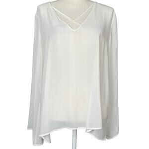 Lush White Women’s Blouse Size Large